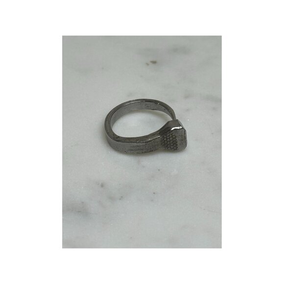 HorseShoe Nail Pinky Finger Ring Cowgirl Cowboy Hand Forged Equestrian Jewelry 6 - Picture 3 of 4